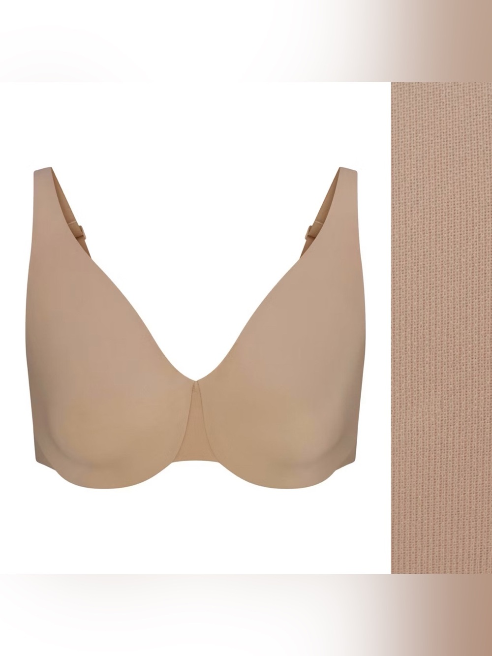 SKIMS Smoothing Intimates Unlined Minimizer Bra - Color: CLAY - Picture 3 of 16